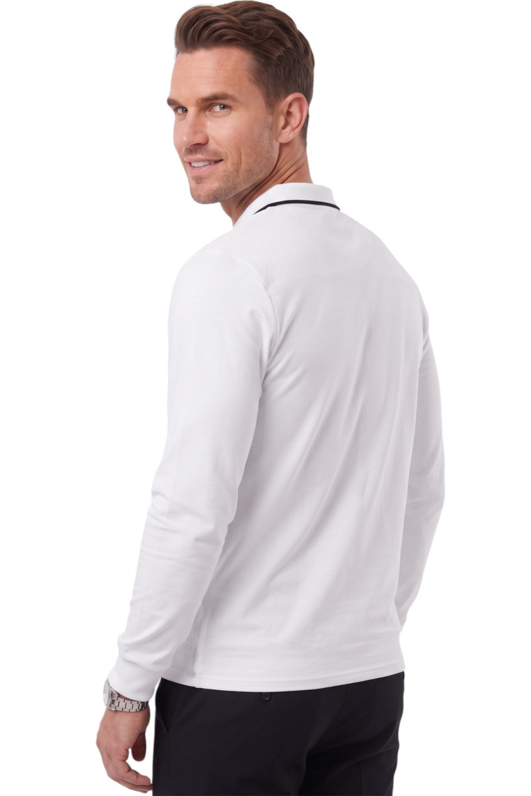 DeepSEA Erkek Slim Fit Tüylenmeyen Fermuarlı Polo Yaka Sweatshirt – Yumuşak Dokulu Sweat 2708517
