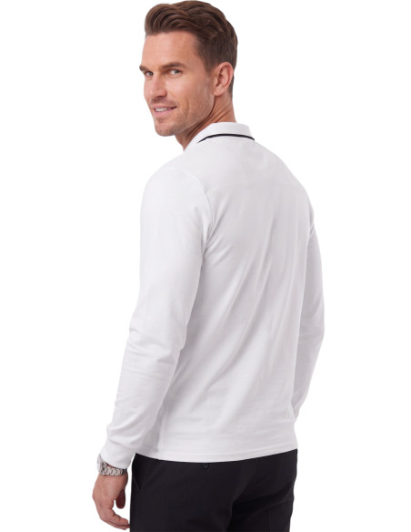 DeepSEA Erkek Slim Fit Dokulu Triko Kazak – Fermuarlı Polo Yaka Likralı Esnek 2708505
