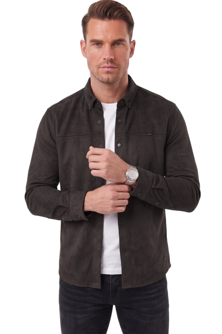 DeepSEA Premium Süet Dokulu Slim Fit Erkek Gömlek - Ceket Formunda 2500556