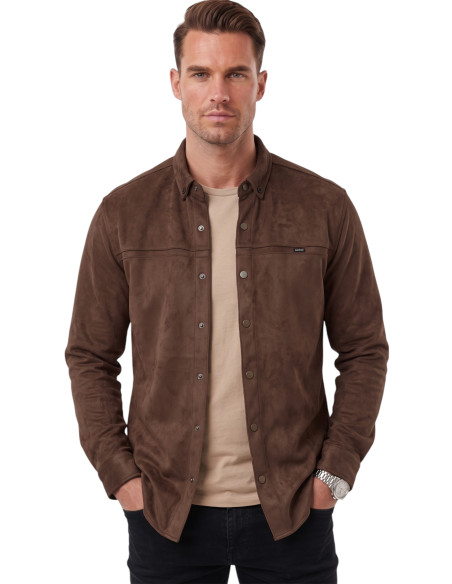 DeepSEA Premium Süet Dokulu Slim Fit Erkek Gömlek - Ceket Formunda 2500556