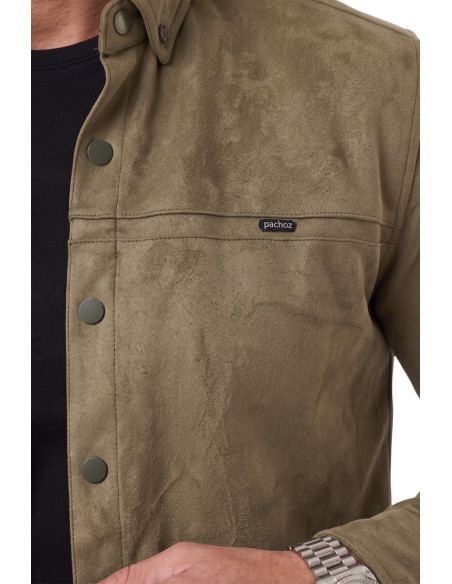 DeepSEA Premium Süet Dokulu Slim Fit Erkek Gömlek - Ceket Formunda 2500556