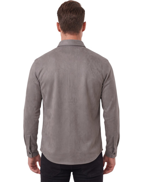 DeepSEA Premium Süet Dokulu Slim Fit Erkek Gömlek - Ceket Formunda 2500556
