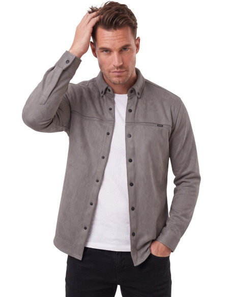 DeepSEA Premium Süet Dokulu Slim Fit Erkek Gömlek - Ceket Formunda 2500556