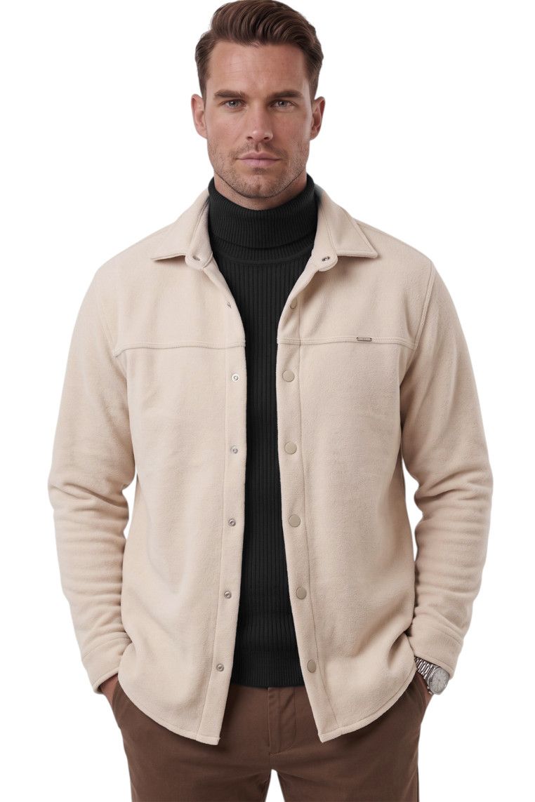 DeepSEA Erkek Regular Fit Likralı Kaşe Ceket – Yumuşak Dokulu Çıtçıtlı Cepsiz 2600760