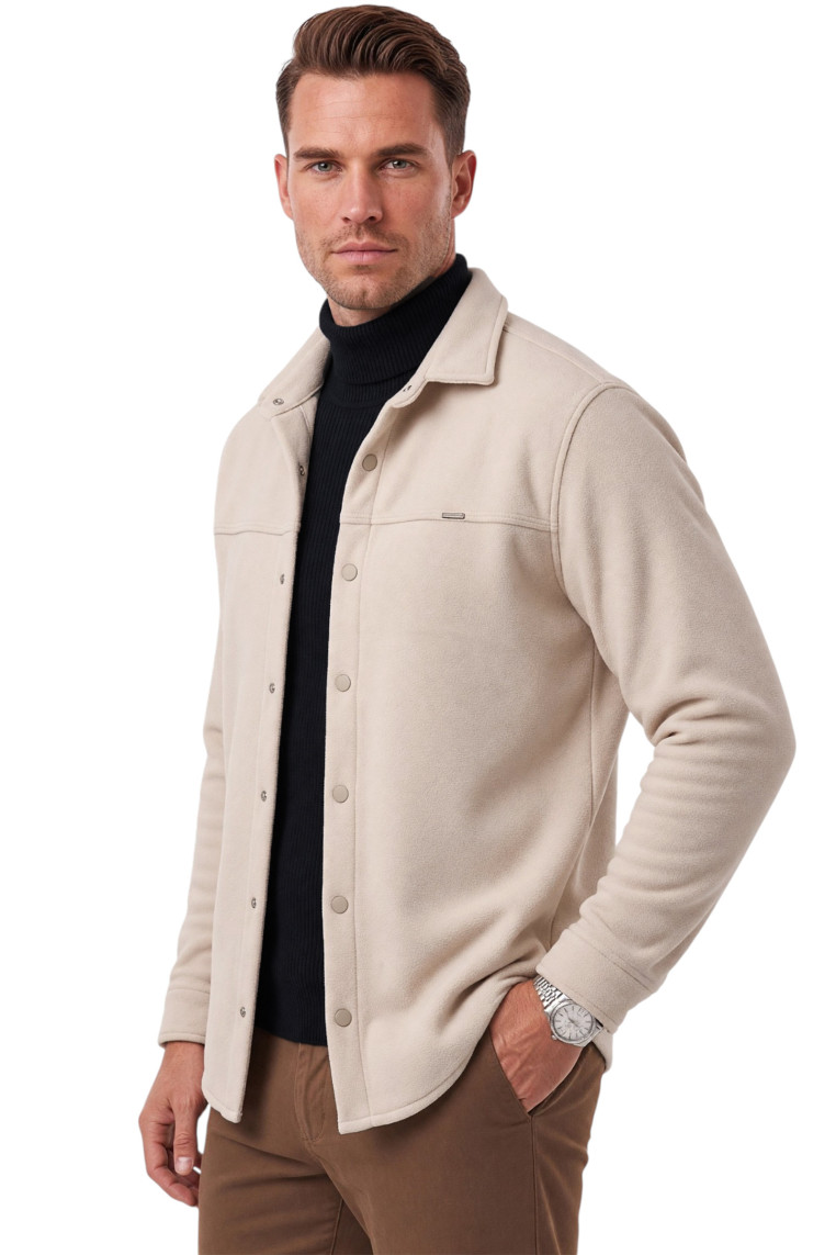 DeepSEA Erkek Regular Fit Likralı Kaşe Ceket – Yumuşak Dokulu Çıtçıtlı Cepsiz 2600760