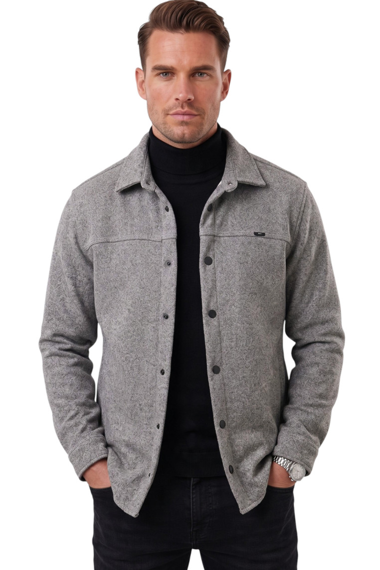 DeepSEA Erkek Regular Fit Likralı Kaşe Ceket – Yumuşak Dokulu Çıtçıtlı Cepsiz 2600760