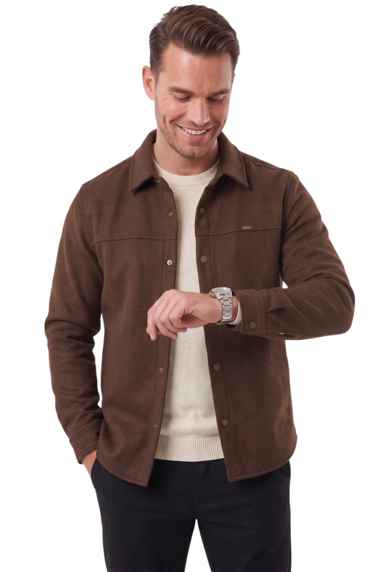 DeepSEA Erkek Regular Fit Likralı Kaşe Ceket – Yumuşak Dokulu Çıtçıtlı Cepsiz 2600760
