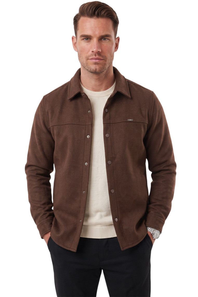 DeepSEA Erkek Regular Fit Likralı Kaşe Ceket – Yumuşak Dokulu Çıtçıtlı Cepsiz 2600760