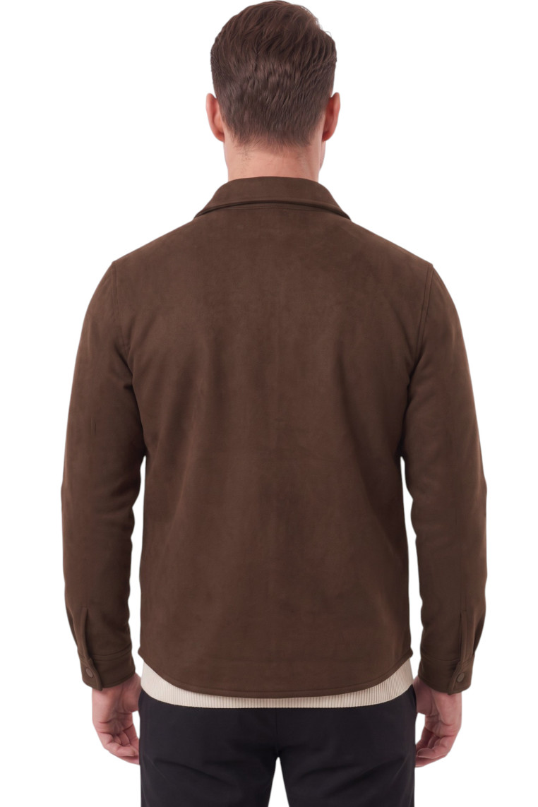 DeepSEA Erkek Regular Fit Likralı Kaşe Ceket – Yumuşak Dokulu Çıtçıtlı Cepsiz 2600760
