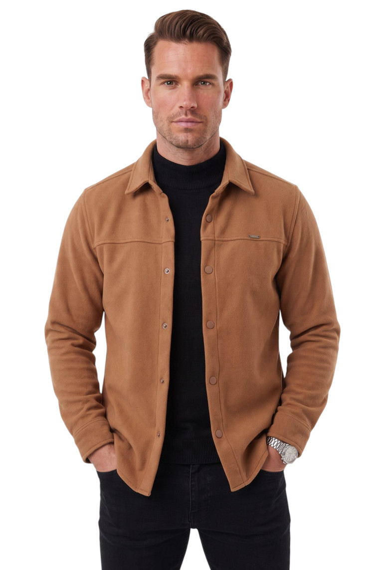 DeepSEA Erkek Regular Fit Likralı Kaşe Ceket – Yumuşak Dokulu Çıtçıtlı Cepsiz 2600760