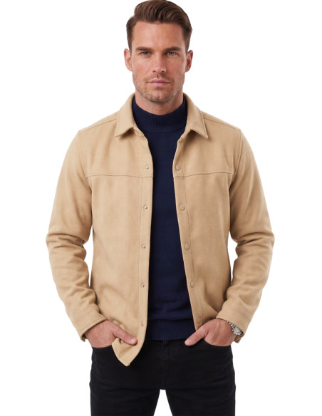 DeepSEA Erkek Regular Fit Likralı Kaşe Ceket – Yumuşak Dokulu Çıtçıtlı Cepsiz 2600760