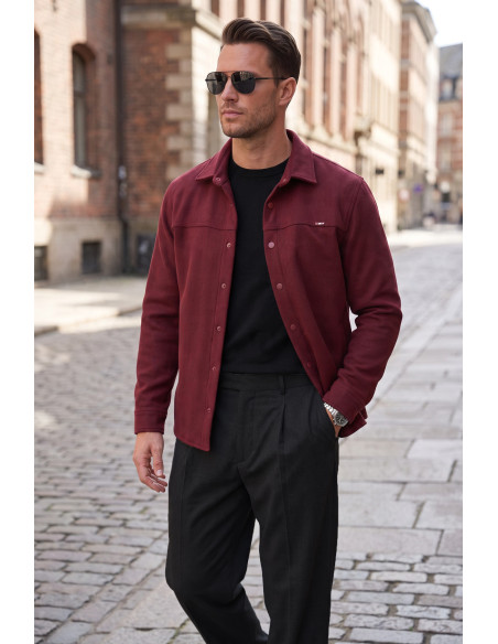 DeepSEA Erkek Regular Fit Likralı Kaşe Ceket – Yumuşak Dokulu Çıtçıtlı Cepsiz 2600760