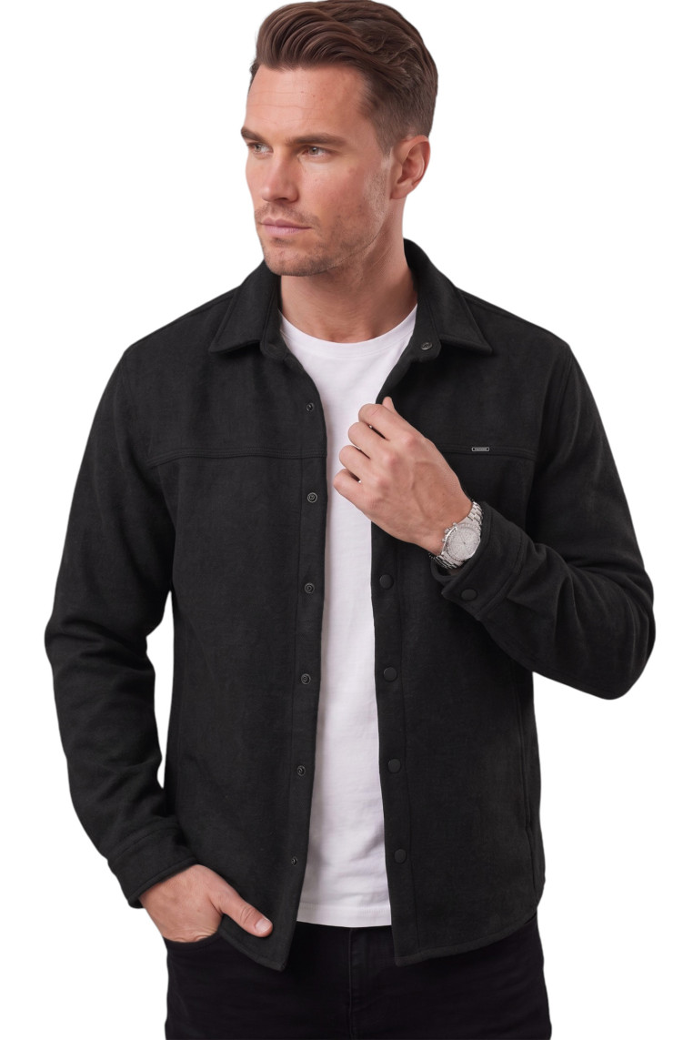 DeepSEA Erkek Regular Fit Likralı Kaşe Ceket – Yumuşak Dokulu Çıtçıtlı Cepsiz 2600760