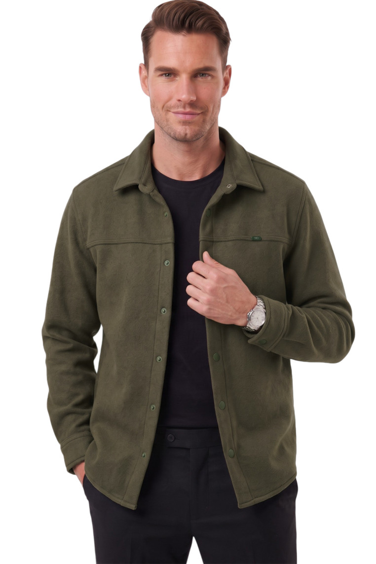 DeepSEA Erkek Regular Fit Likralı Kaşe Ceket – Yumuşak Dokulu Çıtçıtlı Cepsiz 2600760