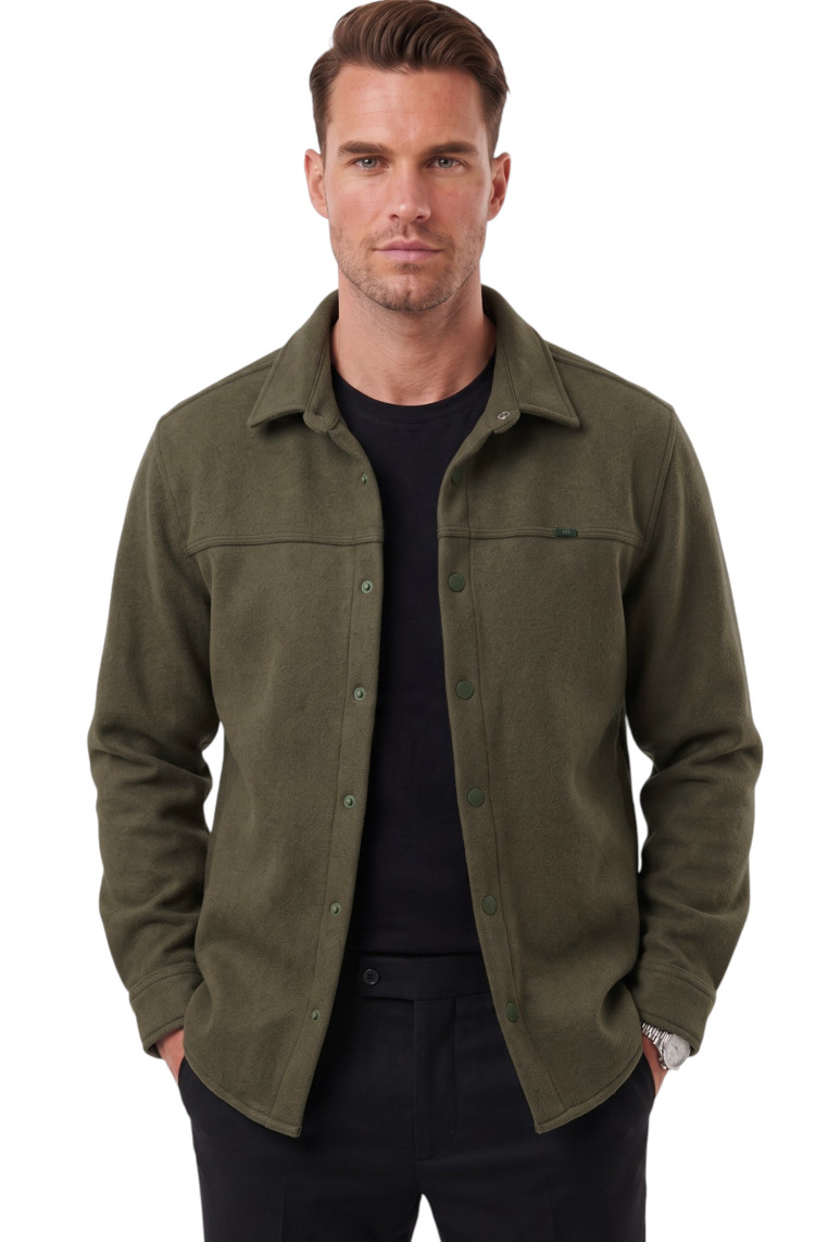 DeepSEA Erkek Regular Fit Likralı Kaşe Ceket – Yumuşak Dokulu Çıtçıtlı Cepsiz 2600760