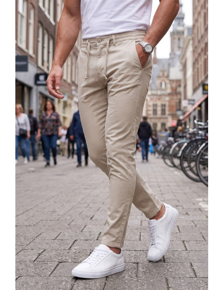 DeepSEA Erkek Slim Fit Likralı Jogger Pantolon – Beli Lastikli İpli Esnek Spor Pantolon 2700523