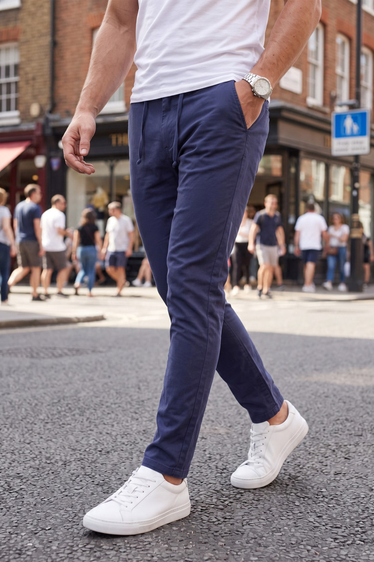 DeepSEA Erkek Slim Fit Likralı Jogger Pantolon – Beli Lastikli İpli Esnek Spor Pantolon 2700523