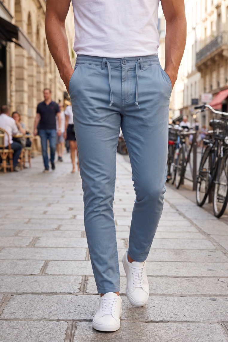 DeepSEA Erkek Slim Fit Likralı Jogger Pantolon – Beli Lastikli İpli Esnek Spor Pantolon 2700523