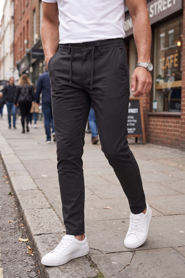 DeepSEA Erkek Slim Fit Likralı Jogger Pantolon – Beli Lastikli İpli Esnek Spor Pantolon 2700523 2
