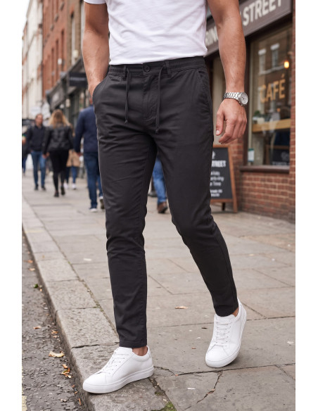 DeepSEA Erkek Slim Fit Likralı Jogger Pantolon – Beli Lastikli İpli Esnek Spor Pantolon 2700523