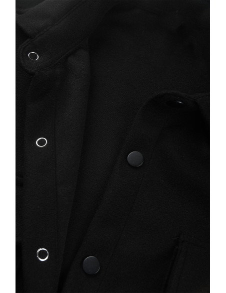 DeepSEA  Erkek Kaşe Ceket Mont – Rahat Kesim Cepli Çıtçıtlı Ceket 2500559