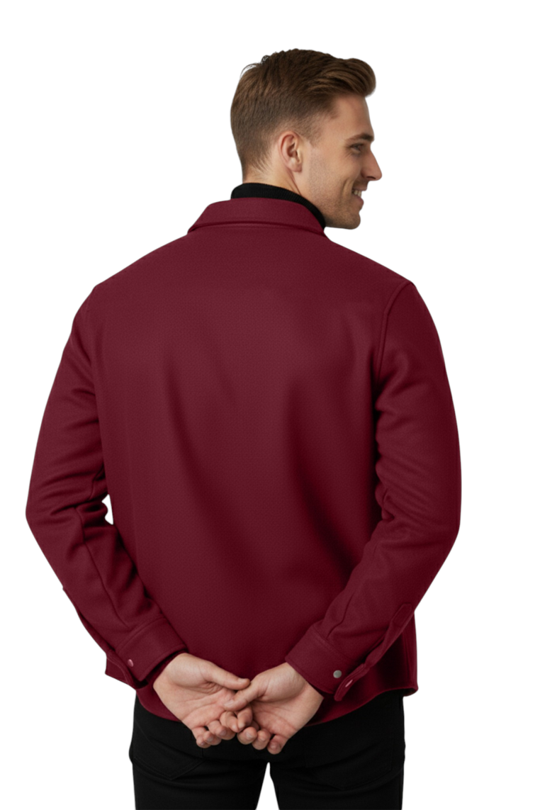 DeepSEA  Erkek Kaşe Ceket Mont – Rahat Kesim Cepli Çıtçıtlı Ceket 2500559