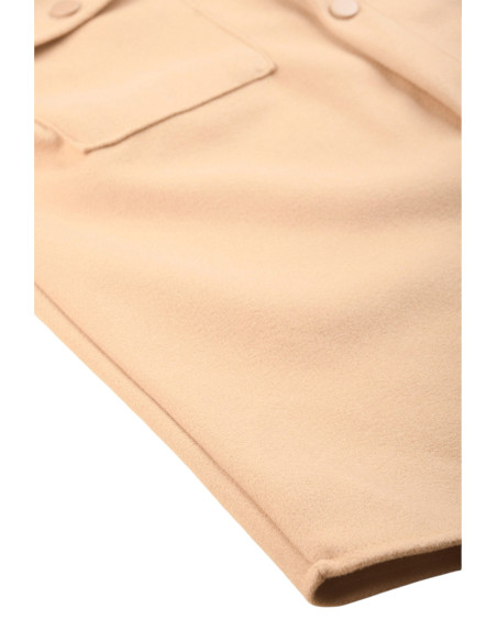 DeepSEA  Erkek Kaşe Ceket Mont – Rahat Kesim Cepli Çıtçıtlı Ceket 2500559
