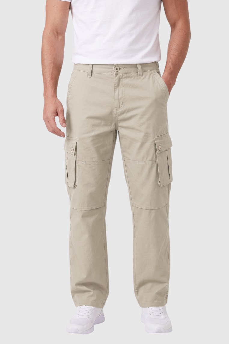 DeepSEA Erkek Relaxed Fit Bol Kesim Likralı Outdoor Kargo Pantolon – Çok Cepli Geniş Paça 1705421