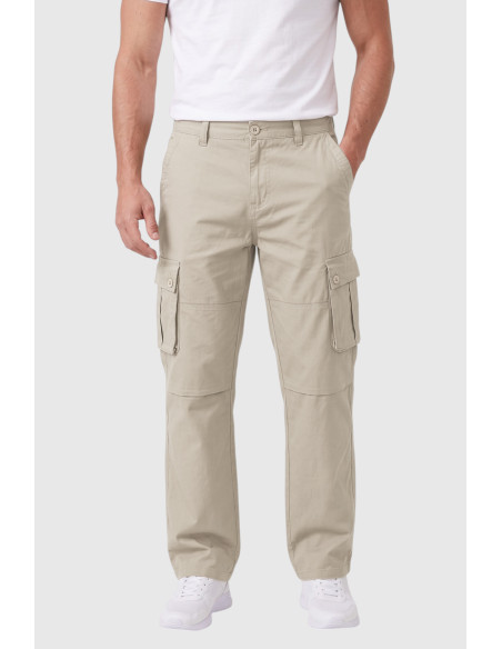 DeepSEA Erkek Relaxed Fit Bol Kesim Likralı Outdoor Kargo Pantolon – Çok Cepli Geniş Paça 1705421