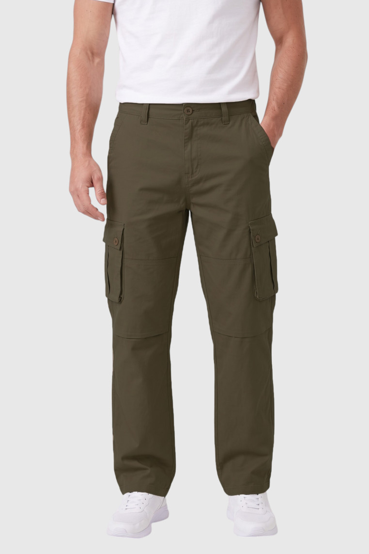 DeepSEA Erkek Relaxed Fit Bol Kesim Likralı Outdoor Kargo Pantolon – Çok Cepli Geniş Paça 1705421