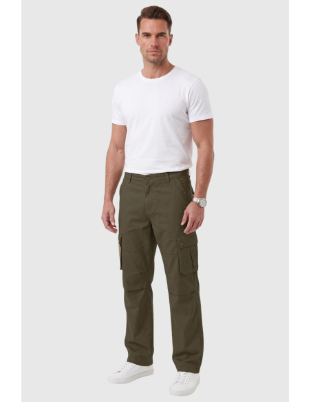 DeepSEA Erkek Relaxed Fit Bol Kesim Likralı Outdoor Kargo Pantolon – Çok Cepli Geniş Paça 1705421