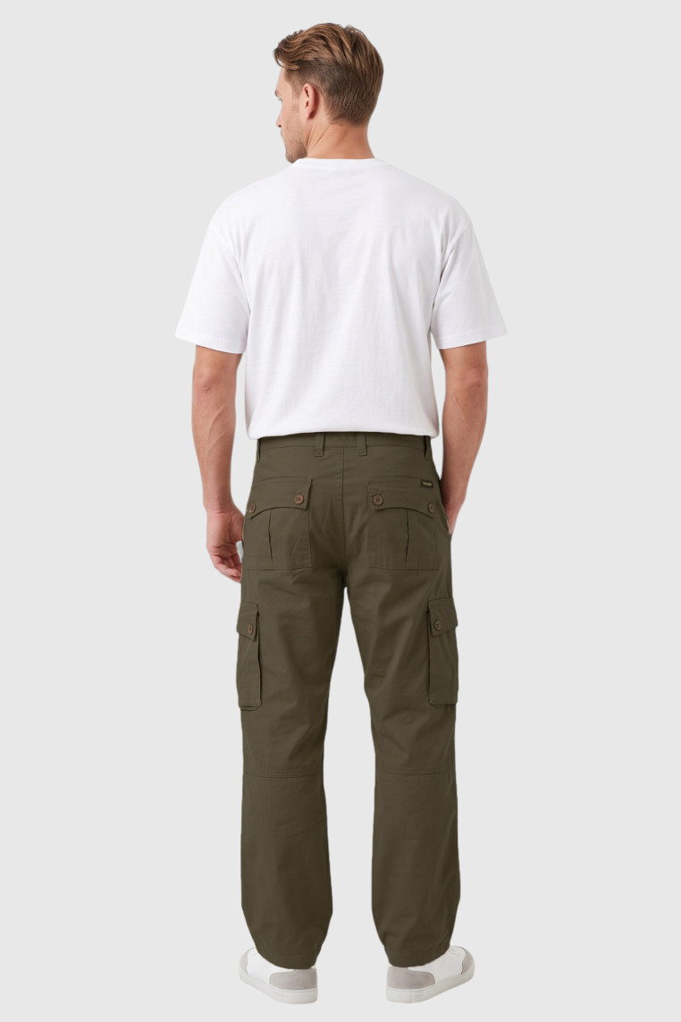 DeepSEA Erkek Relaxed Fit Bol Kesim Likralı Outdoor Kargo Pantolon – Çok Cepli Geniş Paça 1705421