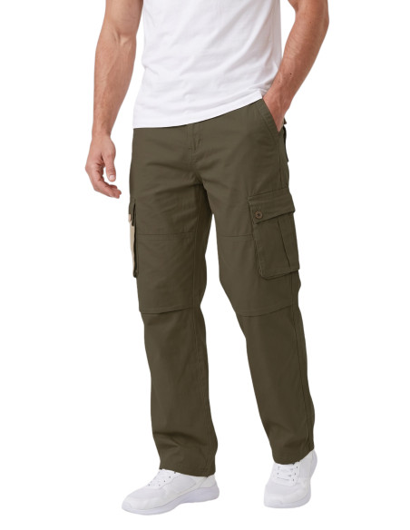 DeepSEA Erkek Relaxed Fit Bol Kesim Likralı Outdoor Kargo Pantolon – Çok Cepli Geniş Paça 1705421