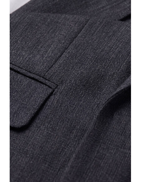 DeepSEA Erkek Slim Fit Kırçıllı Takım Elbise – İpli Lastikli Pantolon Spor Şık Takım Elbise 2701841