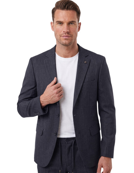 DeepSEA Erkek Slim Fit Kırçıllı Takım Elbise – İpli Lastikli Pantolon Spor Şık Takım Elbise 2701841