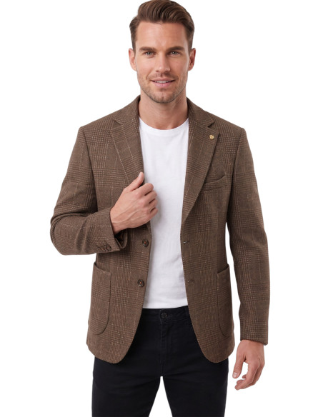 DeepSEA Erkek Slim Fit Ekose Blazer Ceket – Astarlı Kışlık Şık Spor Ceket 2702420