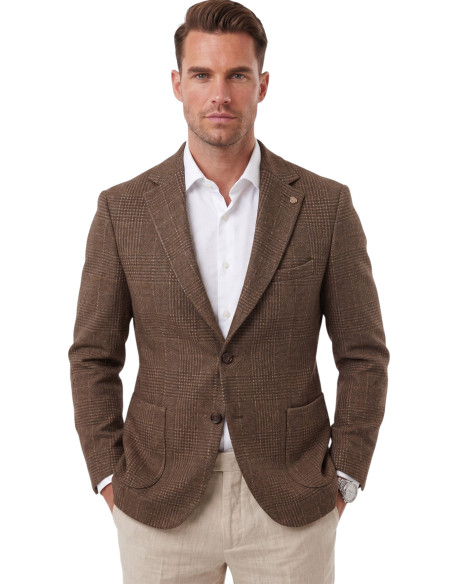 DeepSEA Erkek Slim Fit Ekose Blazer Ceket – Astarlı Kışlık Şık Spor Ceket 2702420