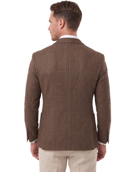 DeepSEA Erkek Slim Fit Likralı Blazer Ceket – Gofre Dokulu Esnek Çift Düğmeli Spor Ceket 2600813