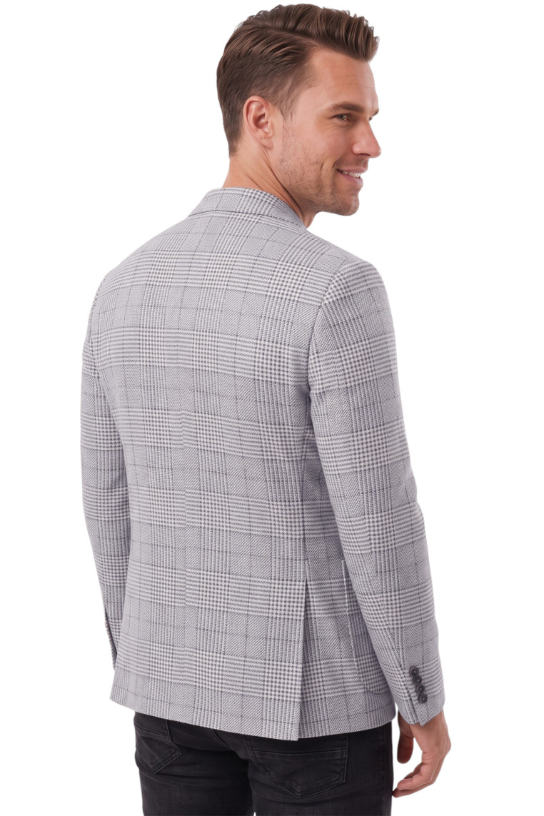 DeepSEA Erkek Slim Fit Ekose Blazer Ceket – Astarlı Kışlık Şık Spor Ceket 2702420
