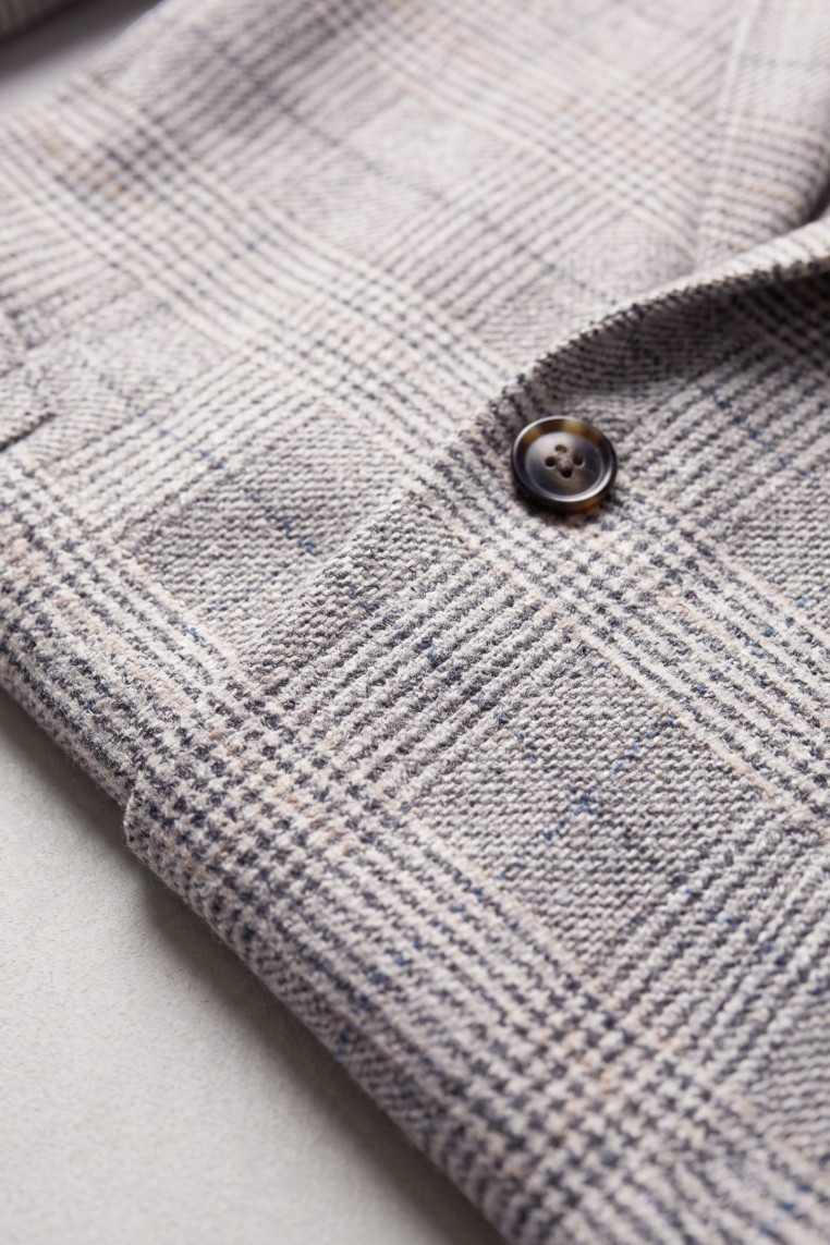DeepSEA Erkek Slim Fit Ekose Blazer Ceket – Astarlı Kışlık Şık Spor Ceket 2702420