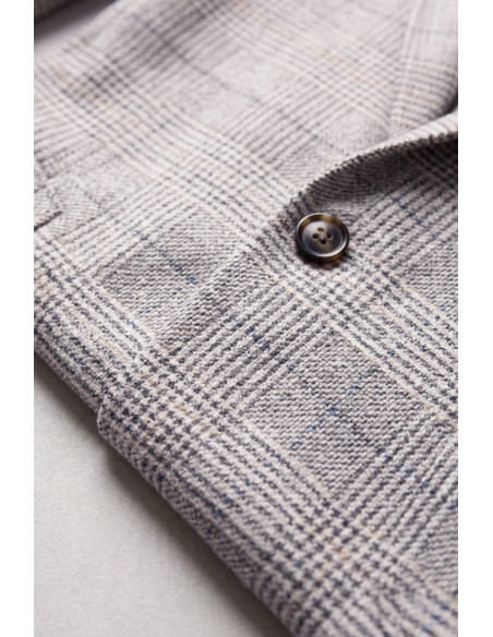 DeepSEA Erkek Slim Fit Likralı Blazer Ceket – Gofre Dokulu Esnek Çift Düğmeli Spor Ceket 2600813