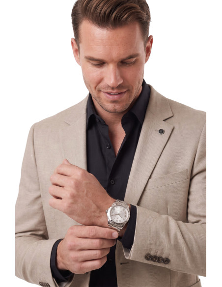 DeepSEA Erkek Slim Fit Balıksırtı Kırçıllı Kışlık Takım Elbise – Çift Düğmeli Spor Şık 2703329