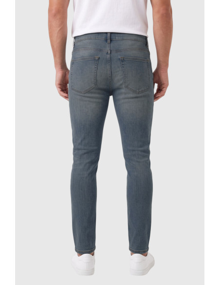DeepSEA Erkek Slim Fit Dar Kesim Likralı Taşlanmış Pamuklu Kot Pantolon – Düğme Kapamalı Jean 2605153