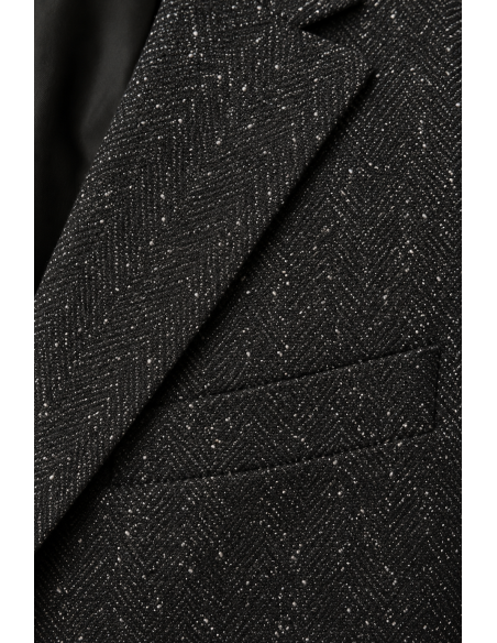 DeepSEA Erkek Slim Fit Balıksırtı Kırçıllı Kışlık Takım Elbise – Çift Düğmeli Spor Şık 2703329