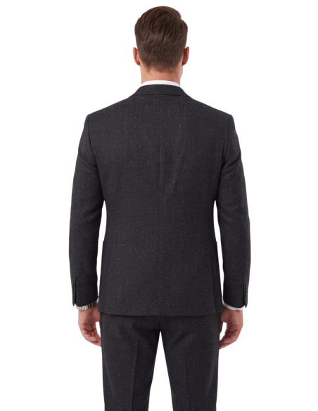 DeepSEA Erkek Slim Fit Balıksırtı Kırçıllı Kışlık Takım Elbise – Çift Düğmeli Spor Şık 2703329