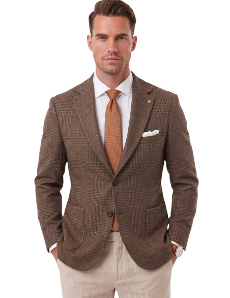 DeepSEA Erkek Slim Fit Ekose Blazer Ceket – Astarlı Kışlık Şık Spor Ceket 2702420