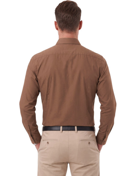 DeepSEA Erkek Slim Fit Pamuk Saten Gömlek – Kolay Ütülenebilir, Büyük Beden Seçenekli 2209615