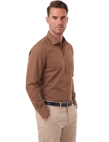 DeepSEA Erkek Slim Fit Pamuk Saten Gömlek – Kolay Ütülenebilir, Büyük Beden Seçenekli 2209615
