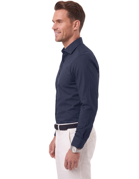 DeepSEA Erkek Slim Fit Pamuk Saten Gömlek – Kolay Ütülenebilir, Büyük Beden Seçenekli 2209615