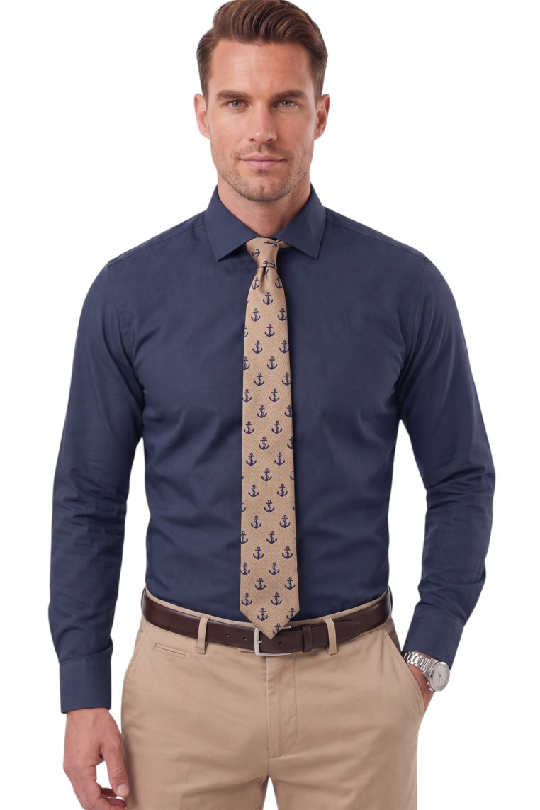 DeepSEA Erkek Slim Fit Pamuk Saten Gömlek – Kolay Ütülenebilir, Büyük Beden Seçenekli 2209615